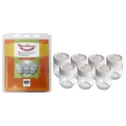 7 pots complets en verre pour yaourtière Moulinex A14A03