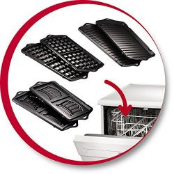Moulinex SW611812 Croque/Gaufre/Grill Noir/Argent 25, x 27,5 x 9,5 cm