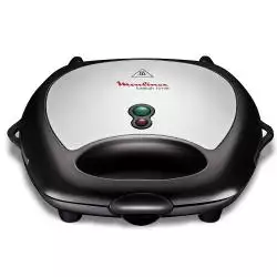 Moulinex SW611812 Croque/Gaufre/Grill Noir/Argent 25, x 27,5 x 9,5 cm