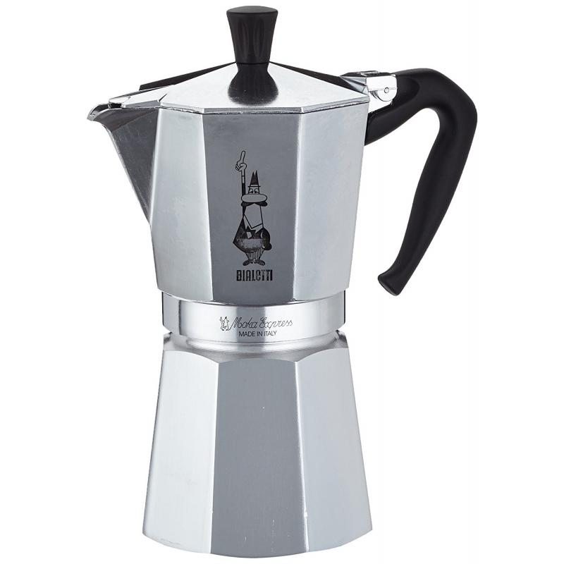 Cafetière Italienne Moka Express 3 tasses en aluminium rouge