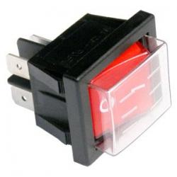 INTERRUPTEUR 16A BIPOL.NOIR/ROUGE ETANCHE 4 COSSES 28X22MM