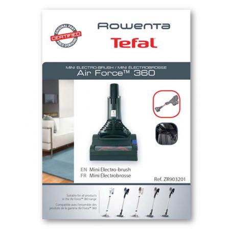 Mini electrobrosse aspirateur Rowenta Air Force 360 ZR903201 Mini electrobrosse aspirateur Rowenta Air Force 360 ZR903201