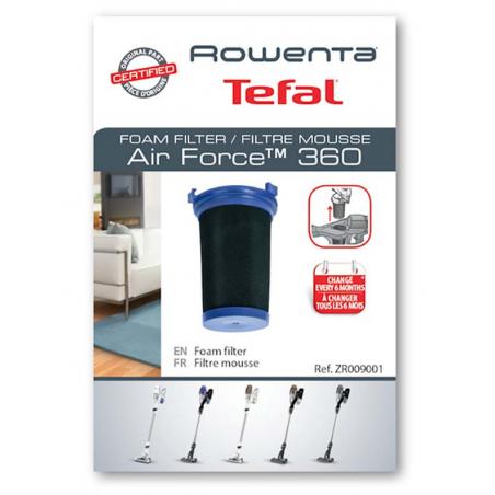 Filtre Mousse aspirateur Rowenta Air Force 360 ZR009001 Filtre Mousse aspirateur Rowenta Air Force 360 ZR009001
