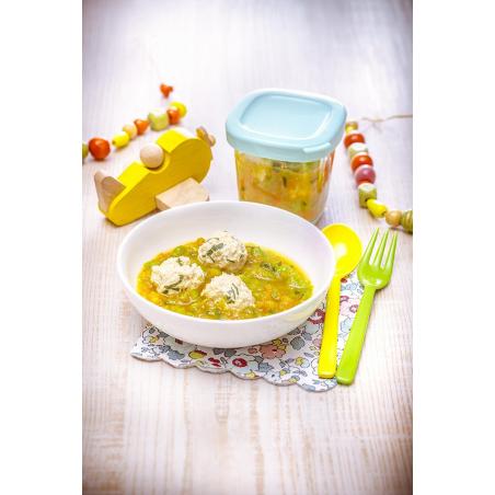 Mini Bol Bébé 1,4 L avec 4 pots bébé pour Robot Cuiseur Companion Moulinex XF387E10 Mini Bol Bébé 1,4 L avec 4 pots bébé pour Robot Cuiseur Companion Moulinex XF387E10