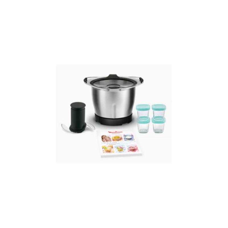 Mini Bol Bébé 1,4 L avec 4 pots bébé pour Robot Cuiseur Companion Moulinex XF387E10