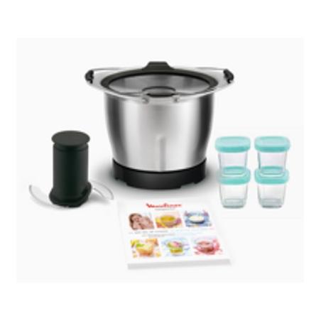 Mini Bol Bébé 1,4 L avec 4 pots bébé pour Robot Cuiseur Companion Moulinex XF387E10