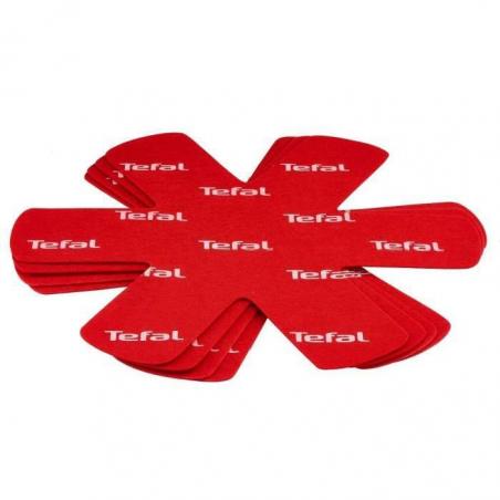 TEFAL Set de 4 protecteurs de poêle K2203004 38x36x1cm rouge