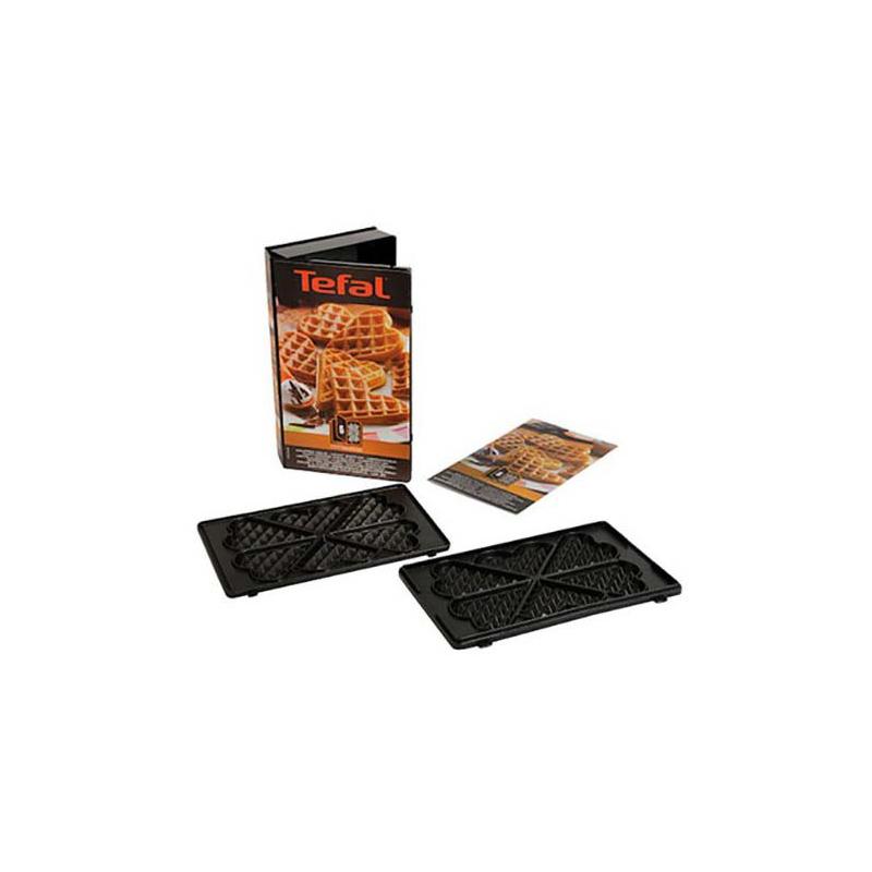 Coffret de 2 plaques gaufre coeur + 1 livre de recettes pour gaufrier Snack Collection XA800612