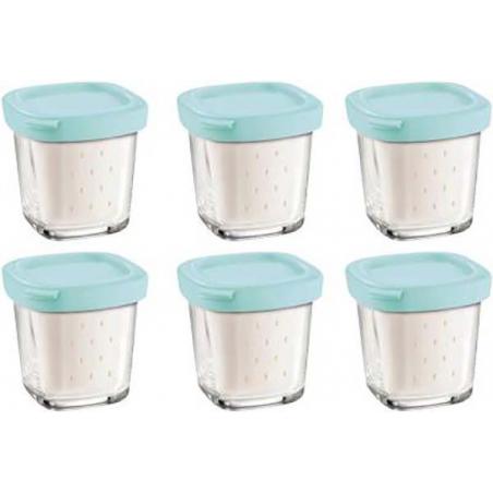 Pots yaourt avec égouttoir x6 pour yaourtiere multidelice Seb XF100101 Pots yaourt avec égouttoir x6 pour yaourtiere multidelice Seb XF100101