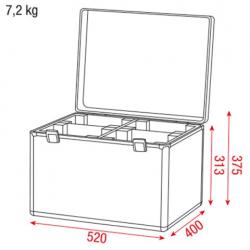 Fly case pour 4 Lyres Kanjo wash/spot Showtec D7033