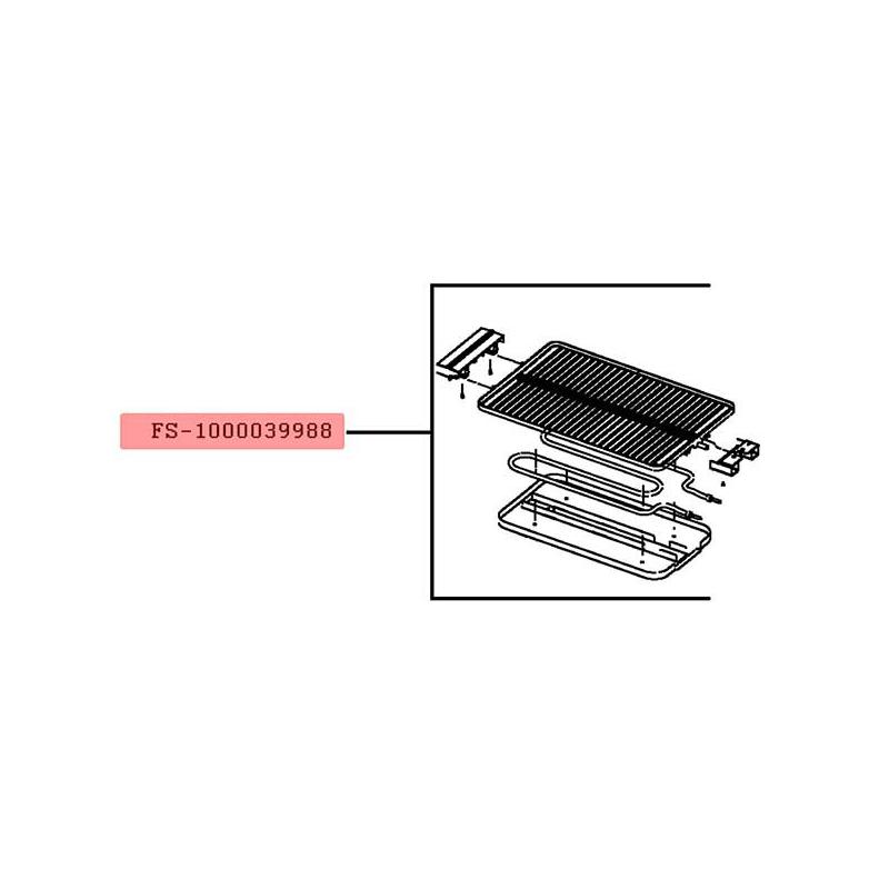 Plaque et resistance grill-viande lono WMF FS-1000039988