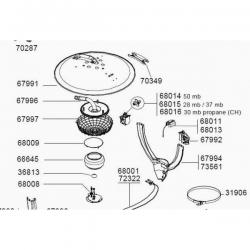 Globe en verre parasol chauffant Campingaz  SUNFORCE L 66645