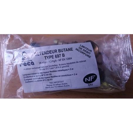 Détendeur butane 28Mb 1300G/H embout pour réchaud campingaz 39534 Détendeur butane 28Mb 1300G/H embout pour réchaud campingaz 39534