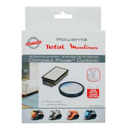 Cassette filtre + filtre rond aspirateur compact power cyclonic ROWENTA ZR005901 Cassette filtre + filtre rond aspirateur compact power cyclonic ROWENTA ZR005901