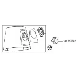 Bouton commande gris pour blender BLENDFORCE Moulinex MS-651662
