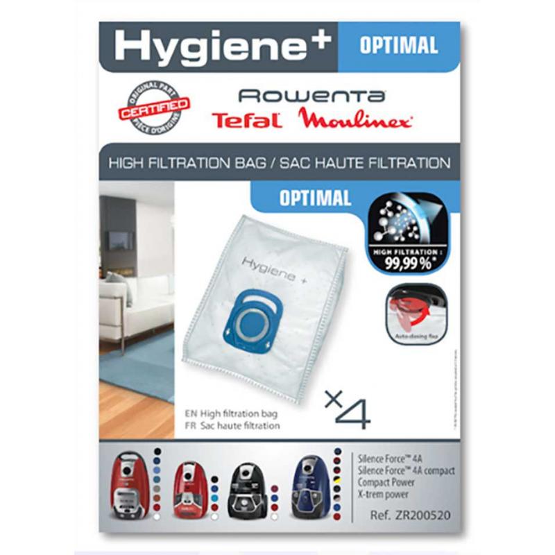 4 Sacs Rowenta Hygiene Plus ZR200520 (RO6485EA / RO6883EA