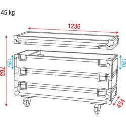 Fly case pour 12 Barres SUNSTRIP ACTIVE D7039