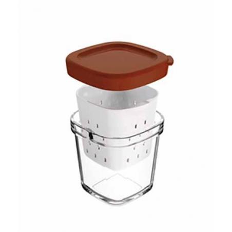 Pot avec couvercle marron yaourtiere multidelice SeB SS-1530000808