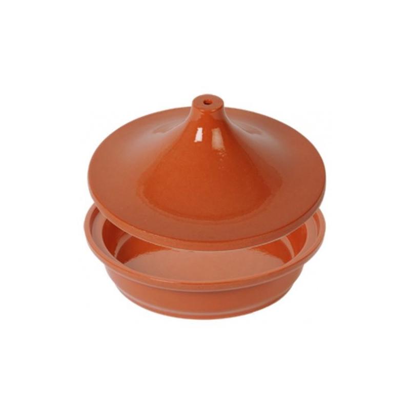 Plat marron + couvercle sans poignée de Tajine Ø 360MM Tefal TS-01000590 - TS-01028110