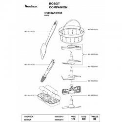 Boite de rangement accessoires robot cuiseur Moulinex Companion ref : MS-0A19242