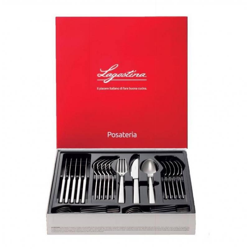 Ménagère de 24 pièces en INox 18/10 pour Ustensile de Cuisine Lagostina ref : 014424650524