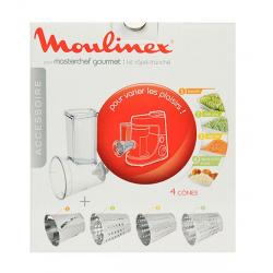 Kit Râpé-Tranché - Accessoire pour Robot Pâtissier Masterchef Gourmet Moulinex XF6320B1