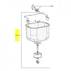 Cuve complete sans helice machine à pain Electrolux 405505881