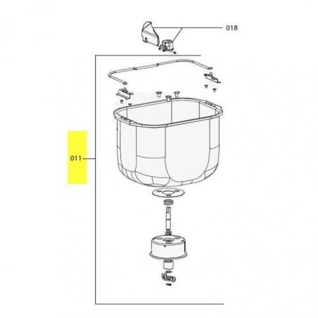 Cuve complete sans helice machine à pain Electrolux 405505881